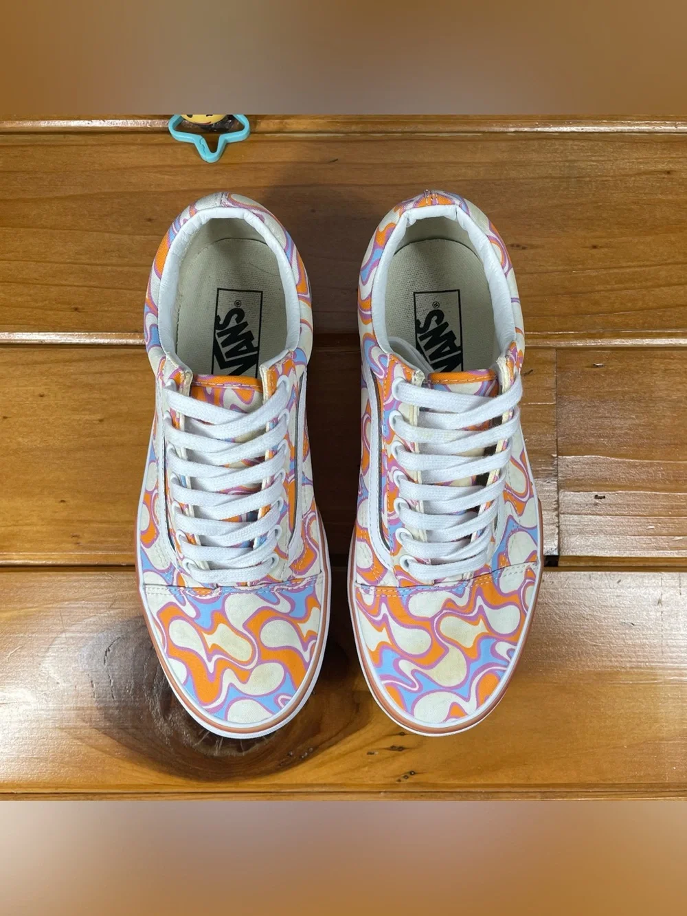 Vans Old Skool Stacked Womens Size 8 / Men 6.5 UV Ink Peace Platform Psychedelic